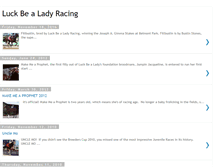 Tablet Screenshot of luckbealadyracing.blogspot.com