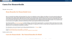 Desktop Screenshot of curesforhemorrhoids.blogspot.com