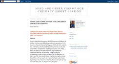 Desktop Screenshot of adhdandothersinsofourchildren.blogspot.com
