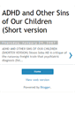 Mobile Screenshot of adhdandothersinsofourchildren.blogspot.com