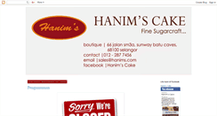 Desktop Screenshot of hanimscake.blogspot.com