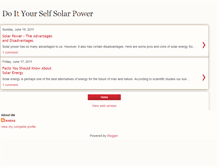 Tablet Screenshot of diy-solarpower.blogspot.com