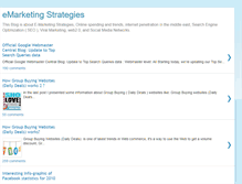 Tablet Screenshot of emarketing-strategies.blogspot.com