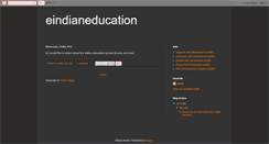 Desktop Screenshot of eindianeducation.blogspot.com