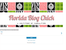 Tablet Screenshot of floridablogchick.blogspot.com