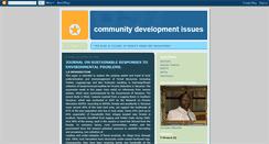 Desktop Screenshot of communitydevelopmentissues.blogspot.com