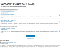 Tablet Screenshot of communitydevelopmentissues.blogspot.com