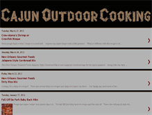 Tablet Screenshot of cajunoutdoorcooking.blogspot.com