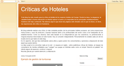 Desktop Screenshot of criticasdehoteles.blogspot.com