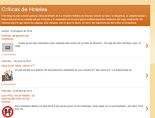 Tablet Screenshot of criticasdehoteles.blogspot.com