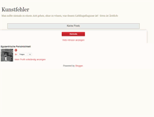 Tablet Screenshot of kuenstlichefehler.blogspot.com