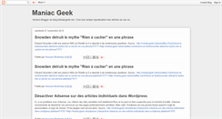 Desktop Screenshot of maniac-geek.blogspot.com
