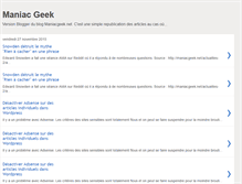 Tablet Screenshot of maniac-geek.blogspot.com
