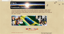 Desktop Screenshot of pensamentoedemocracia.blogspot.com