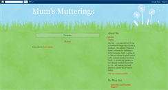 Desktop Screenshot of mumsmutterings.blogspot.com