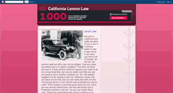 Desktop Screenshot of florida-california-lemon-law.blogspot.com