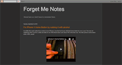Desktop Screenshot of forgetmenotes.blogspot.com