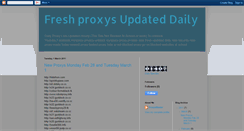 Desktop Screenshot of freshnewproxys.blogspot.com