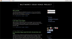 Desktop Screenshot of deadvenuesofbaltimore.blogspot.com