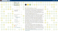 Desktop Screenshot of natureinliteratureloyola.blogspot.com