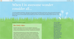 Desktop Screenshot of inawesomewonder.blogspot.com