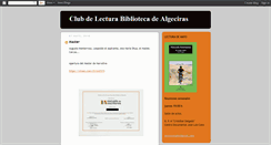 Desktop Screenshot of clubdelectura-bibliotecadealgeciras.blogspot.com