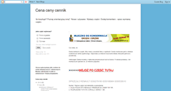 Desktop Screenshot of cena-ceny-cennik.blogspot.com
