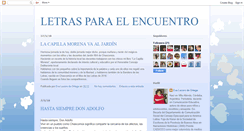 Desktop Screenshot of letrasencuentro.blogspot.com