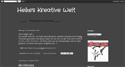 Desktop Screenshot of heikeskreativewelt.blogspot.com