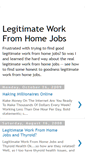 Mobile Screenshot of honest-legitimate-work-from-home-jobs.blogspot.com