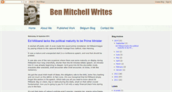 Desktop Screenshot of benmitchellwrites.blogspot.com