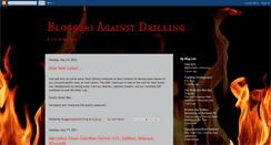 Desktop Screenshot of bloggersagainstdrilling.blogspot.com