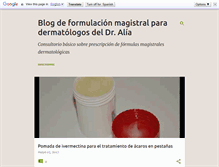 Tablet Screenshot of formulacionmagistralparadermatologos.blogspot.com