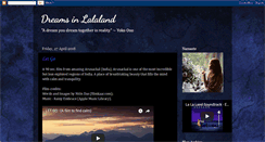 Desktop Screenshot of dreaminlalaland.blogspot.com