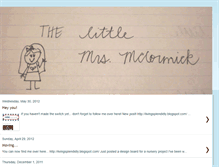 Tablet Screenshot of littlemrsmccormick.blogspot.com