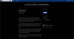 Desktop Screenshot of alisoncooksbiography.blogspot.com
