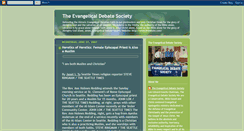 Desktop Screenshot of evangelicaldebate101.blogspot.com