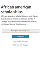 Mobile Screenshot of african-american-scholarships.blogspot.com