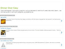 Tablet Screenshot of dinnerovereasy.blogspot.com