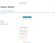 Tablet Screenshot of gayatrivantillu.blogspot.com