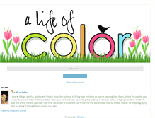 Tablet Screenshot of alifeofcolor.blogspot.com