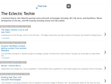 Tablet Screenshot of eclectictechie.blogspot.com