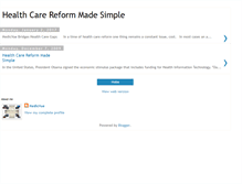 Tablet Screenshot of healthcarereform-medicvue.blogspot.com