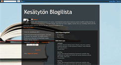 Desktop Screenshot of kesatyttolukeeblogeja.blogspot.com