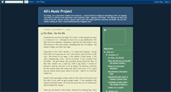 Desktop Screenshot of 60smusicproject.blogspot.com