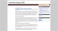 Desktop Screenshot of cosmetic-surgery-d2b.blogspot.com