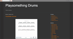 Desktop Screenshot of playsomethingdrums.blogspot.com