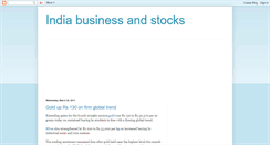 Desktop Screenshot of indiabusinessandstocks.blogspot.com