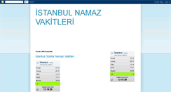 Desktop Screenshot of istanbulnamazvakitleri.blogspot.com