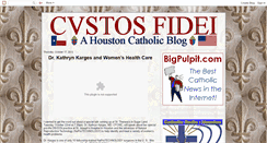 Desktop Screenshot of custosfidei.blogspot.com